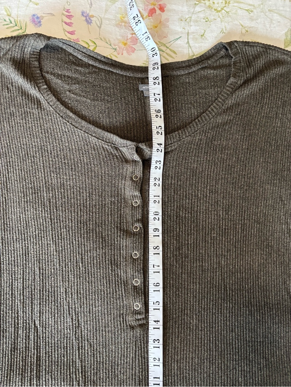 Aerie Ribbed Green Henley Style Romper Size Medium - Picture 10 of 11